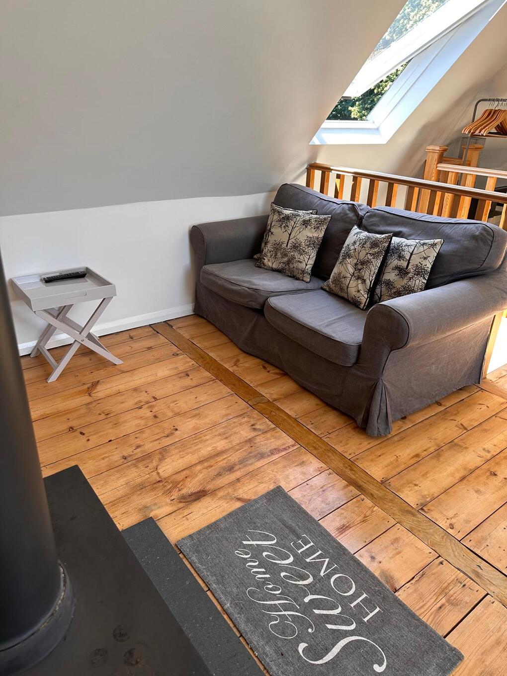Spacious living area showing the open plan design
